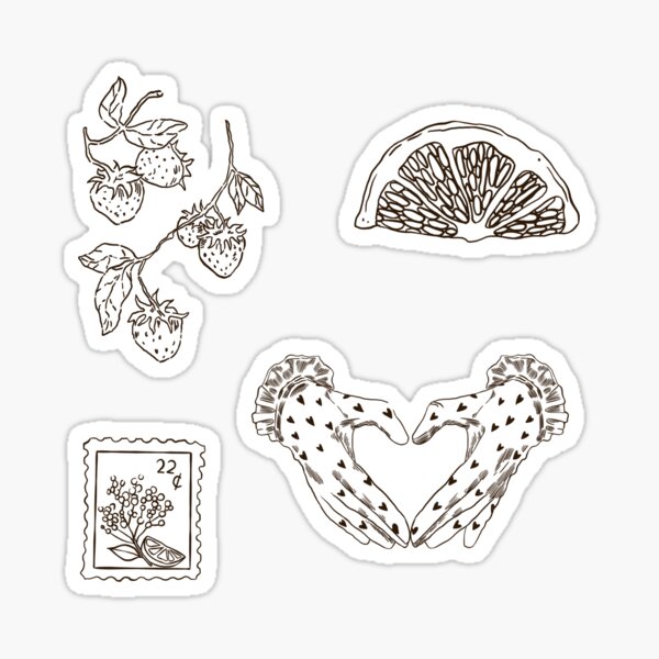 Simple Heart Stickers for Sale