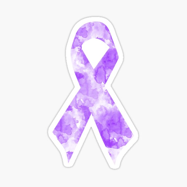 Purple Ribbon Sticker