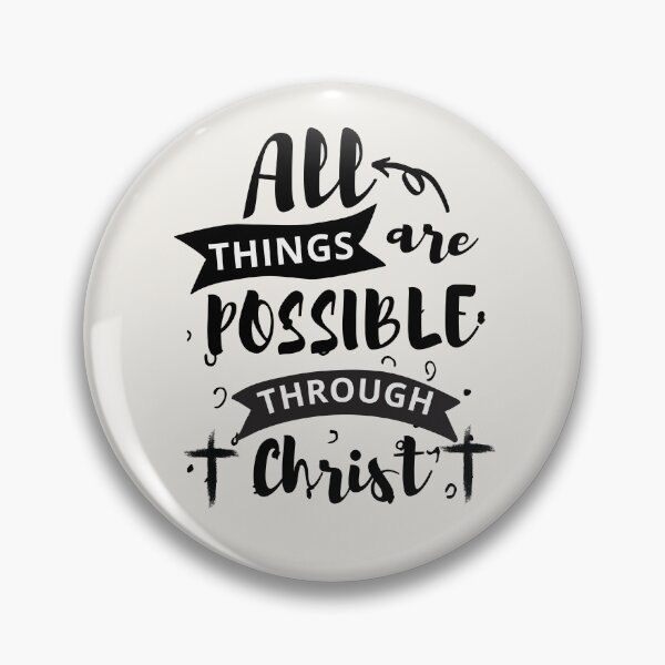 Item preview, All Things Are Possible Through Christ-Black by Bossy Cat Home designed and sold by BossyCatHome.