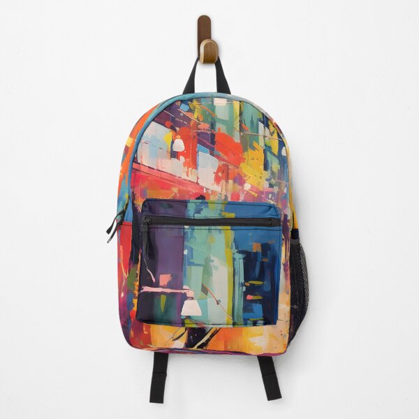 Item preview, Cityscape at Night Abstract Painting designed and sold by RayFineArt.