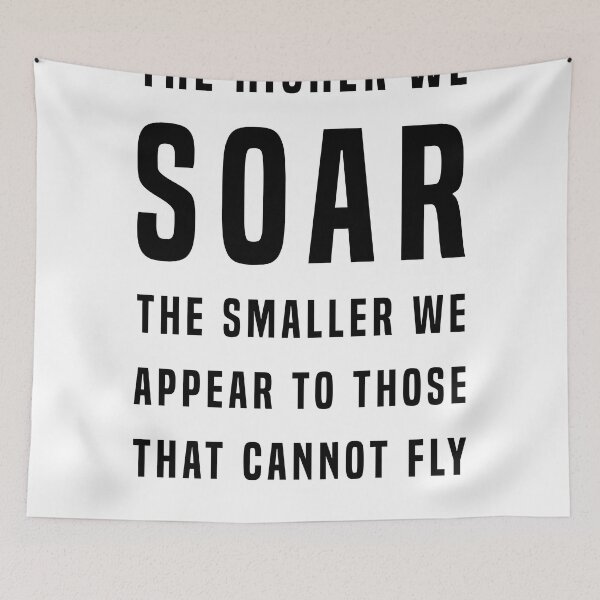 Item preview, Friedrich Nietzsche Quote - The Higher We Soar - Literature - Typography Print designed and sold by Studio Grafiikka.