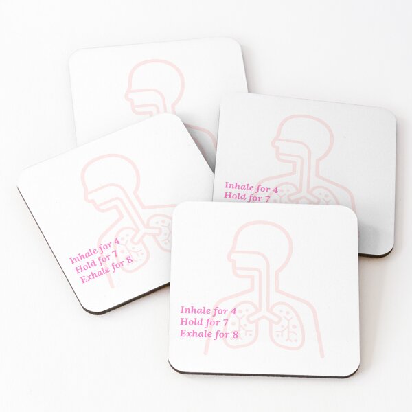 Item preview, Inhale for 4, Hold for 7, Exhale for 8 l Pink Lungs designed and sold by GabbyC03.