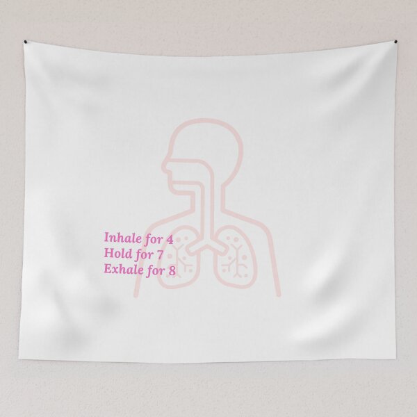Item preview, Inhale for 4, Hold for 7, Exhale for 8 l Pink Lungs designed and sold by GabbyC03.