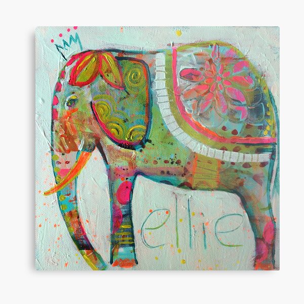 Abstract Elephant painting Metal Print