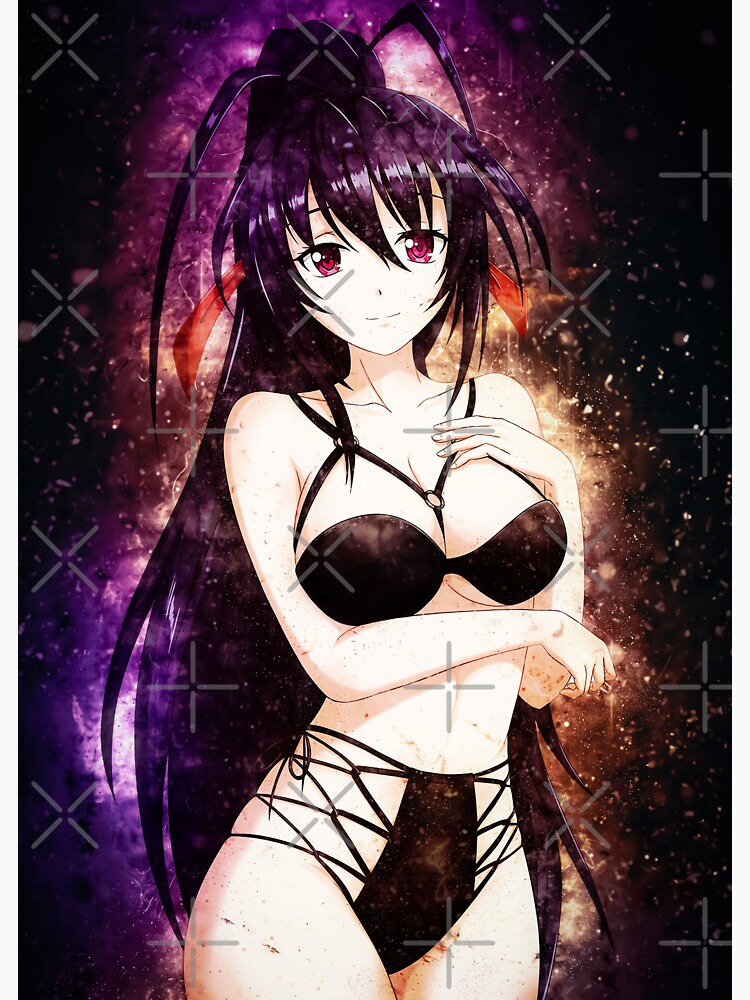 Akeno Himejima High School DxD Anime Girl Drawing Fanart Greeting Card for  Sale by Spacefoxart