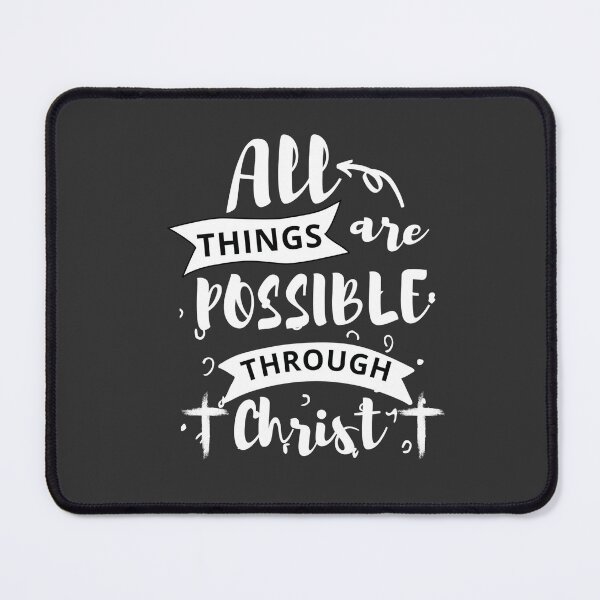 Item preview, All Things Are Possible Through Christ-Modern Retro Christian Typography by Bossy Cat Home designed and sold by BossyCatHome.