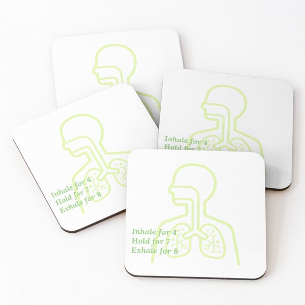 Item preview, Inhale for 4, Hold for 7, Exhale for 8, Green Lungs designed and sold by GabbyC03.