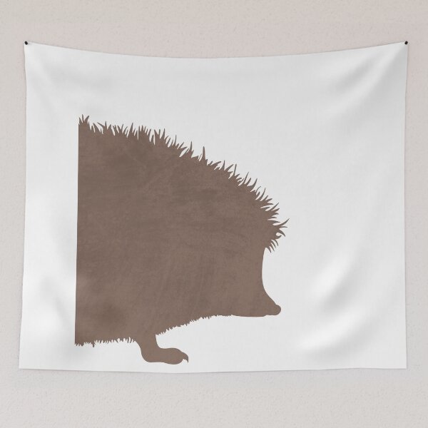Artikelvorschau, Minimale Igel-Silhouette - Skandinavisches Kinderzimmerdekor - Tierfreunde - Für Kinderzimmer - Braun entworfen und verkauft von Studio Grafiikka.