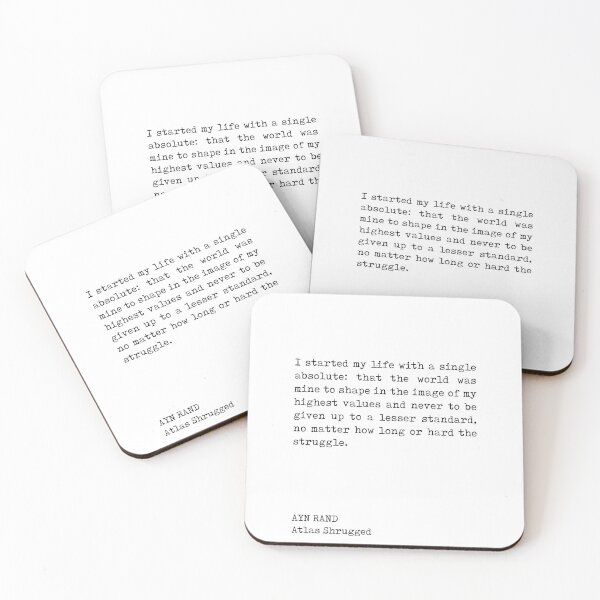 Item preview, I started my life with a single absolute - Ayn Rand Quote - Literature - Typewriter Print designed and sold by Studio Grafiikka.