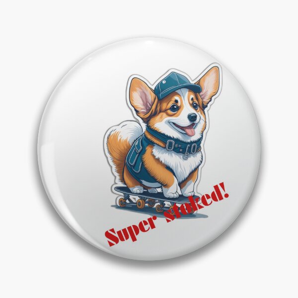 Aperçu de l'œuvre Corgi patineur mignon créée et vendue par FuzzieIntuition.