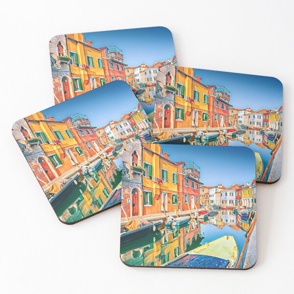 Item preview, Vibrant & Colorful Burano Venice Italy Art designed and sold by Wentoo.