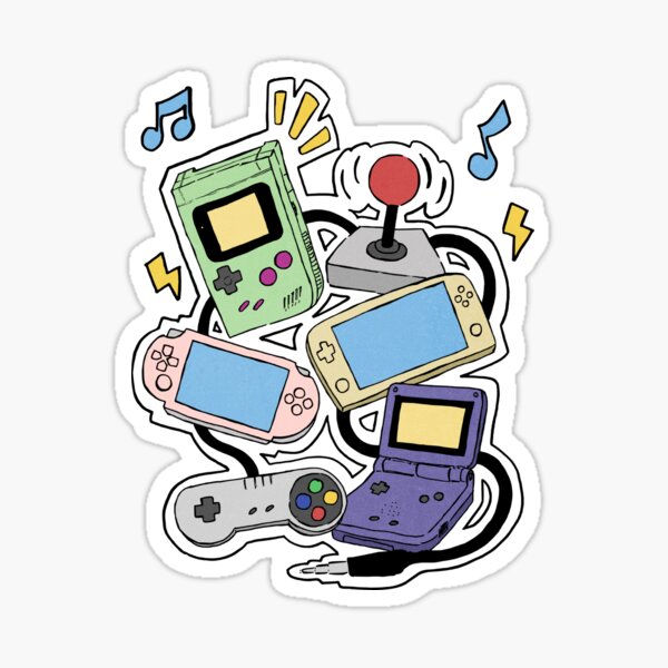 Old School Gaming Sticker for Sale by FanStickers