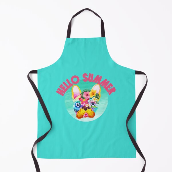 Item preview, Hello Summer Colorful Tropical French Bulldog designed and sold by ConnieVZ.