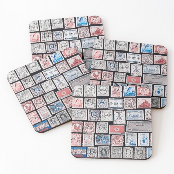 Item preview, Colorful Vintage Stamp Art designed and sold by Wentoo.