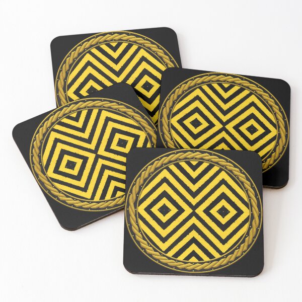 Item preview, Kaleidoscope Highly Visible Yellow and Black in Celtic Circle Frame 2 designed and sold by Swabcraft.