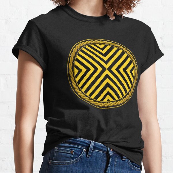 Kaleidoscope Highly Visible Yellow and Black in Celtic Circle Frame 3 Classic T-Shirt