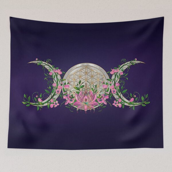 Item preview, Flower of life Triple Moon Lotus  designed and sold by k9printart.
