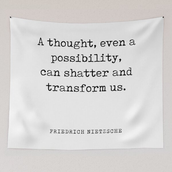 Item preview, A thought, even a possibility - Friedrich Nietzsche Quote - Literature - Typewriter Print designed and sold by Studio Grafiikka.