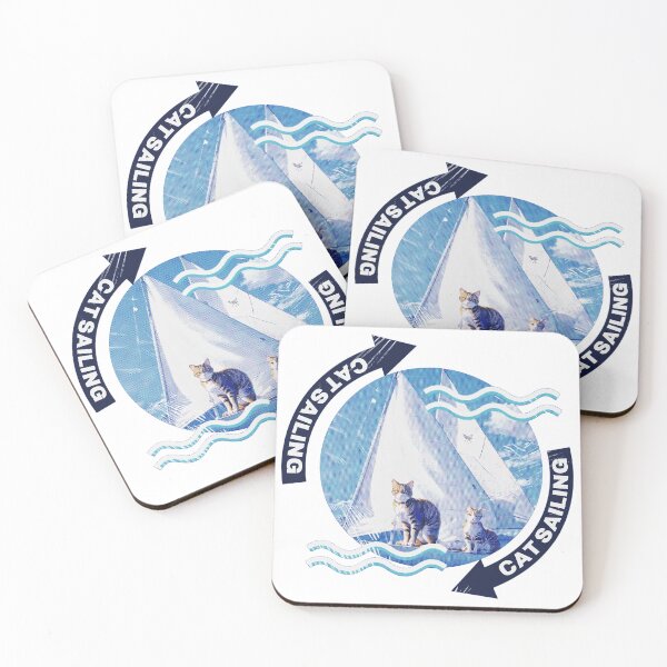Item preview, Cat Sailing Optimist Dinghy,Cat Sailing,Cat on the Sea,Cat Sticker designed and sold by Lychee Design.
