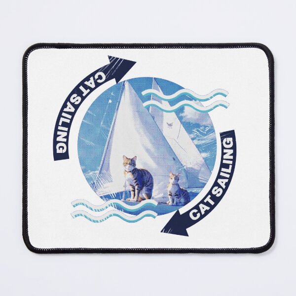 Item preview, Cat Sailing Optimist Dinghy,Cat Sailing,Cat on the Sea,Cat Sticker designed and sold by Lychee Design.