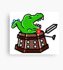 Dinosaur Exterminate! Canvas Print