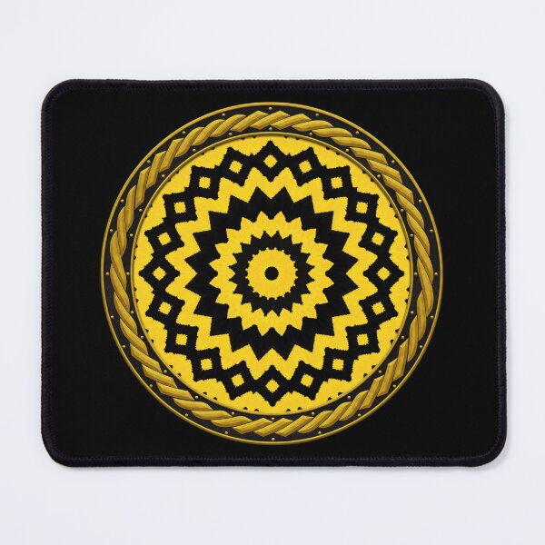 Item preview, Kaleidoscope Highly Visible Yellow and Black in Celtic Circle Frame 11 designed and sold by Swabcraft.