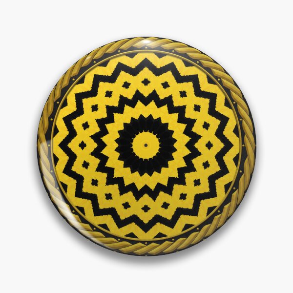 Item preview, Kaleidoscope Highly Visible Yellow and Black in Celtic Circle Frame 12 designed and sold by Swabcraft.