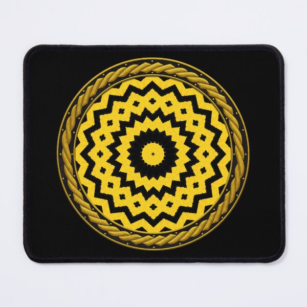 Item preview, Kaleidoscope Highly Visible Yellow and Black in Celtic Circle Frame 12 designed and sold by Swabcraft.