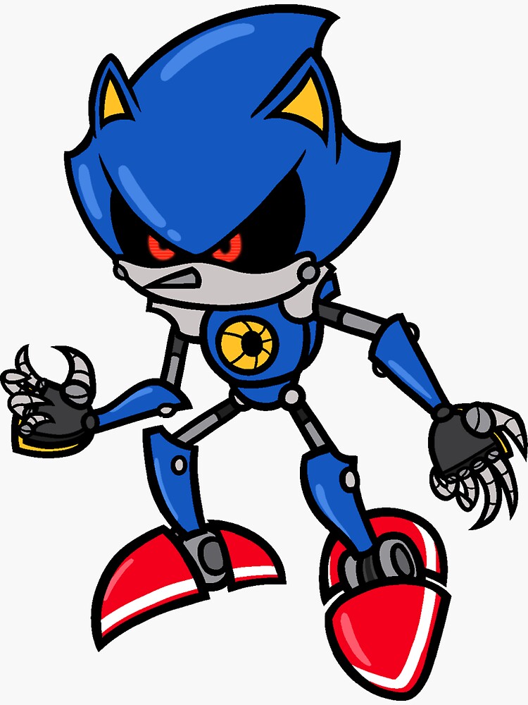 Sonic The Hedgehog- Metal Sonic 3- 10 Vinyl Decal Stickers