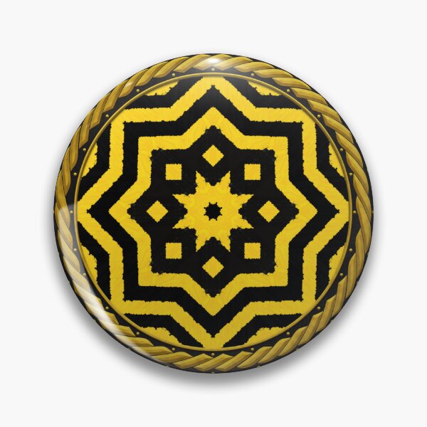 Item preview, Kaleidoscope Highly Visible Yellow and Black in Celtic Circle Frame 16 designed and sold by Swabcraft.