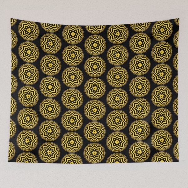 Item preview, Kaleidoscope Highly Visible Yellow and Black in Celtic Circle Frame 16 designed and sold by Swabcraft.