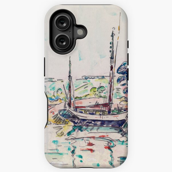 Vintage Impressionist Seascape/Sailing Watercolour Painting | P63 iPhone Tough Case