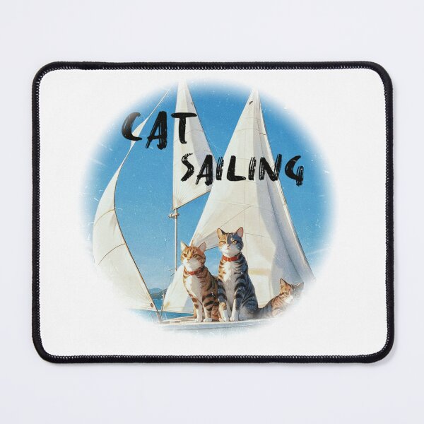 Item preview, Cat Sailing Optimist Dinghy,Cat Sailing,Cat on the Sea,Cat Sticker designed and sold by Lychee Design.