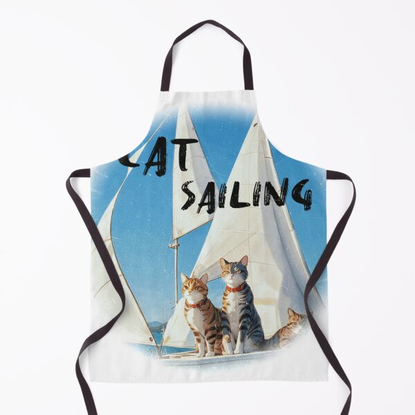 Item preview, Cat Sailing Optimist Dinghy,Cat Sailing,Cat on the Sea,Cat Sticker designed and sold by Lychee Design.