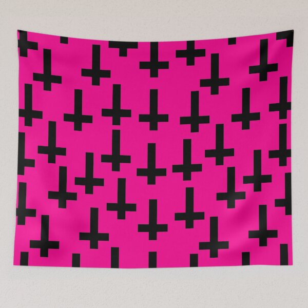 Item preview, unholy upside down cross pink  designed and sold by Gossip Rag.