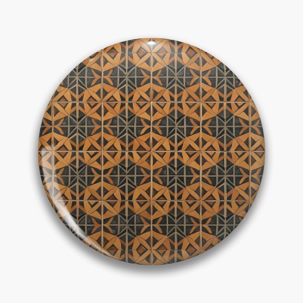 Item preview, Retro Tile Pattern orange shades and silver shades designed and sold by RetroTile.
