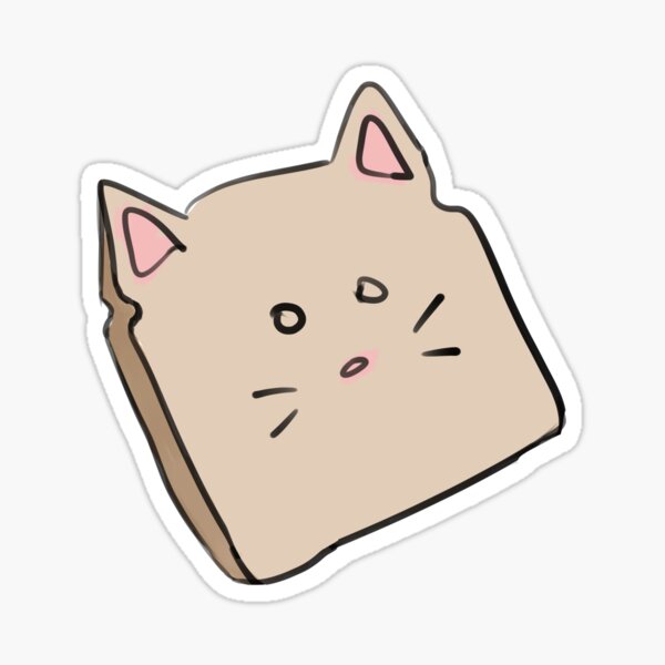 Kawaii Cat toast - Cat - Sticker