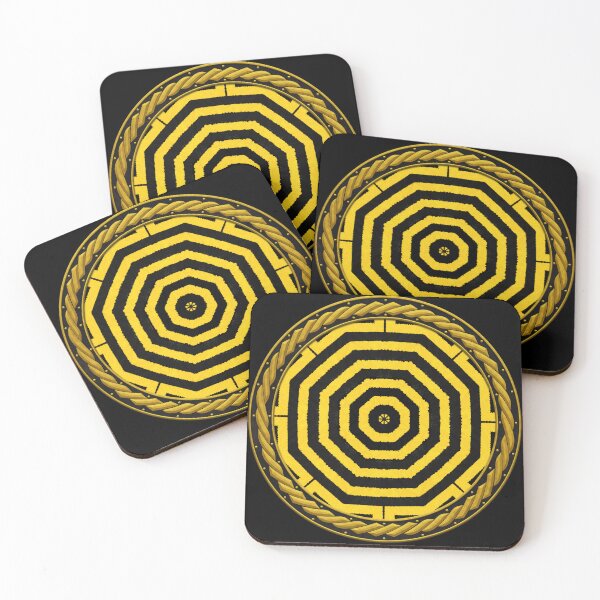 Item preview, Kaleidoscope Highly Visible Yellow and Black in Celtic Circle Frame 28 designed and sold by Swabcraft.