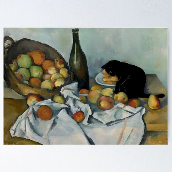 Item preview, Cat Cezzane The Basket Of Apples designed and sold by outdoorway.