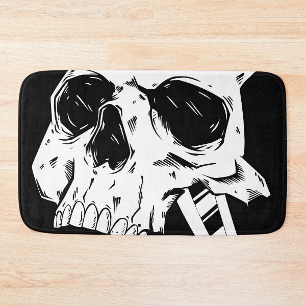 Item preview, Monochrome illustration of a skull impaled by a broken knife designed and sold by nigellas.
