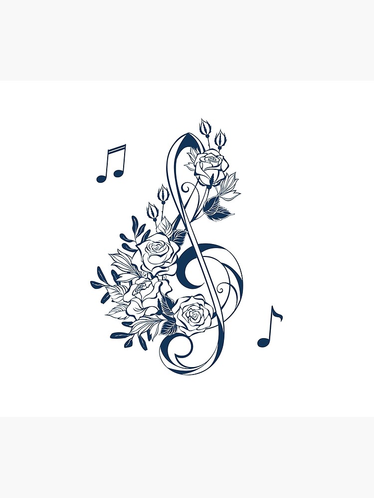 Treble Clef Music Symbol Deep Blue