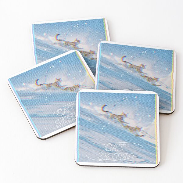 Item preview, Cat Skiing,Cat Sticker,Skiing The meowtains are calling and i must go Cat Sticker designed and sold by Lychee Design.