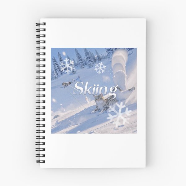 Item preview, Cat Skiing,Cat Sticker,Skiing The meowtains are calling and i must go Cat Sticker designed and sold by Lychee Design.