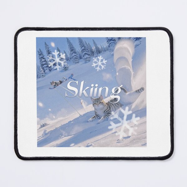 Item preview, Cat Skiing,Cat Sticker,Skiing The meowtains are calling and i must go Cat Sticker designed and sold by Lychee Design.