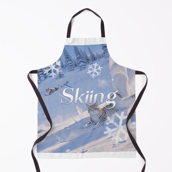 Item preview, Cat Skiing,Cat Sticker,Skiing The meowtains are calling and i must go Cat Sticker designed and sold by Lychee Design.