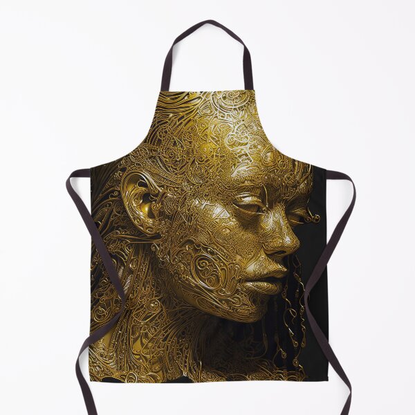 Artikelvorschau,  das goldene Frauenporträt (ohne Hintergrund) Porträt-schön-fantasy-mode-golden entworfen und verkauft von Hermossa-Art.