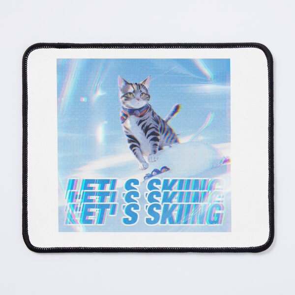 Item preview, Cat Skiing,Cat Sticker,Skiing The meowtains are calling and i must go Cat Sticker designed and sold by Lychee Design.