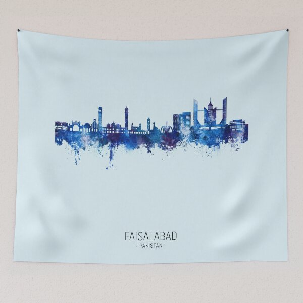 Item preview, Faisalabad Pakistan Skyline designed and sold by ArtPrints.