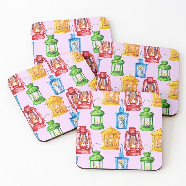 Item preview, Rainbow Lanterns Pattern Purple designed and sold by Katariina Purru.