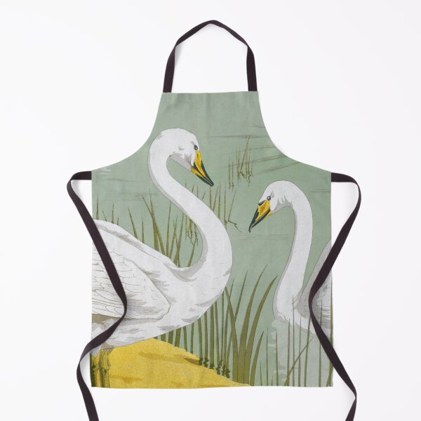 Item preview, Vintage White Swans on a Riverbank | P351 designed and sold by Piccolo Fiore Prints.